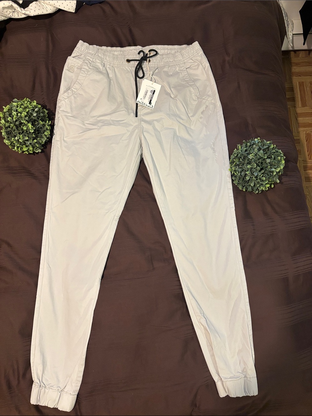 Relaxed Drawstring Chinos — Cream by Freelance
